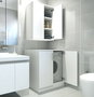 Hanah Home Armario de Baño Blanco con Almacenamiento, Tablero Melamina, 70x90x65cm